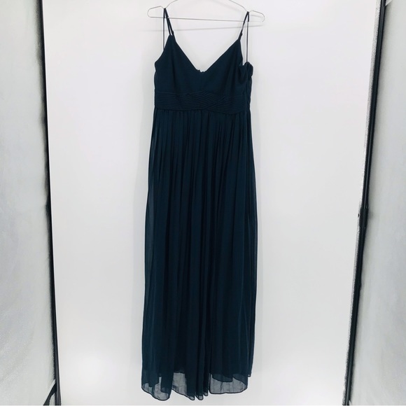 Modcloth Dresses & Skirts - ModCloth V Neckline Navy Chiffon Maxi Dress Gown Size XL